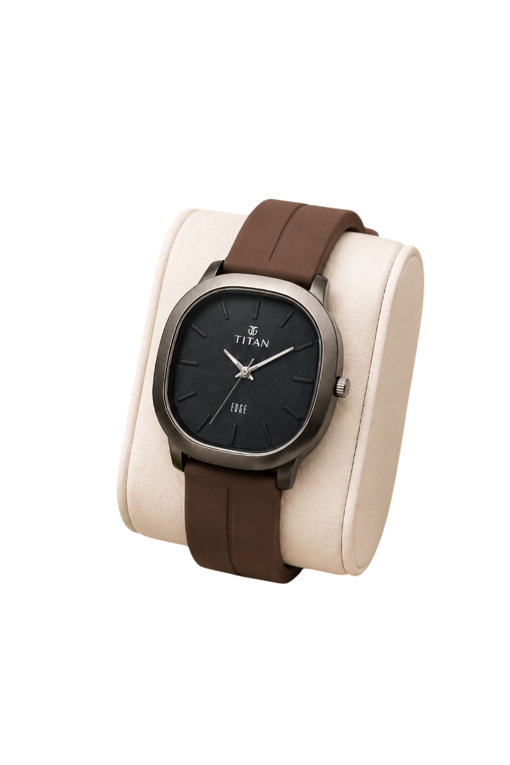 Titan Edge Premium Men's Watch – Brown Strap Edition